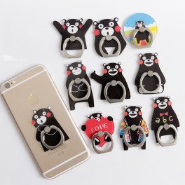 Cute Cartoon Bear Metal Finger Ring Phone Holder Smartphone universal mobile Ring Tablet Support